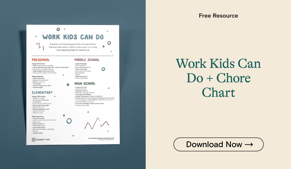 Work Kids Can Do + Chore Chart